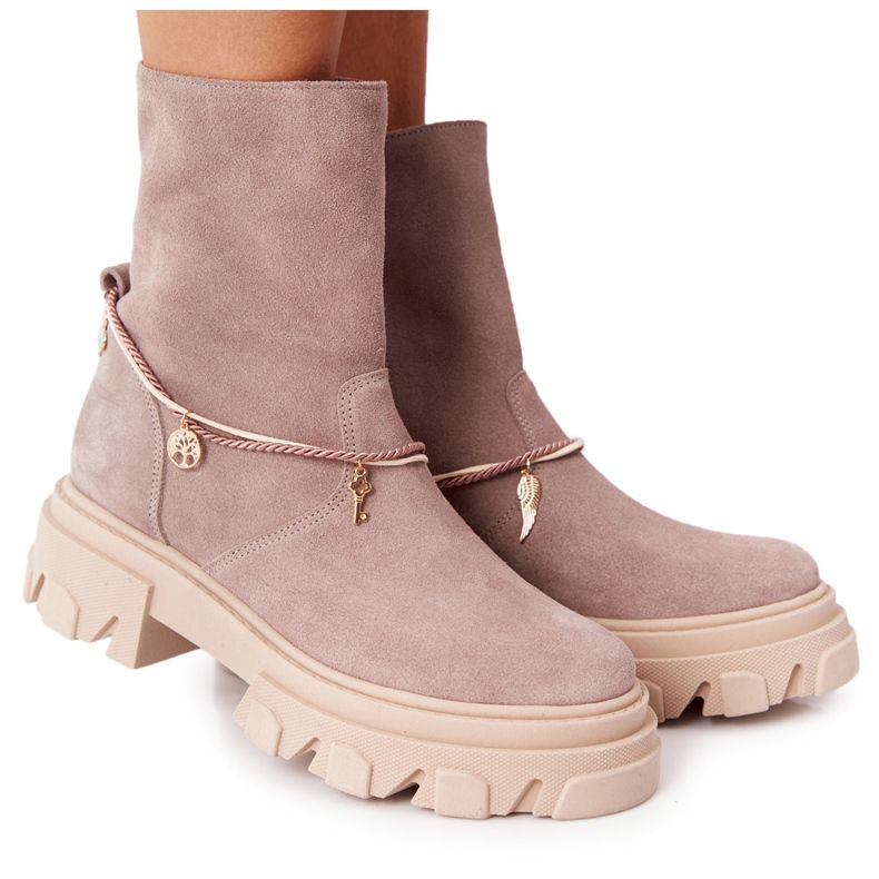 Lewski Shoes Wildlederstiefel Workery Lewski Schuhe 3006-0 Beige