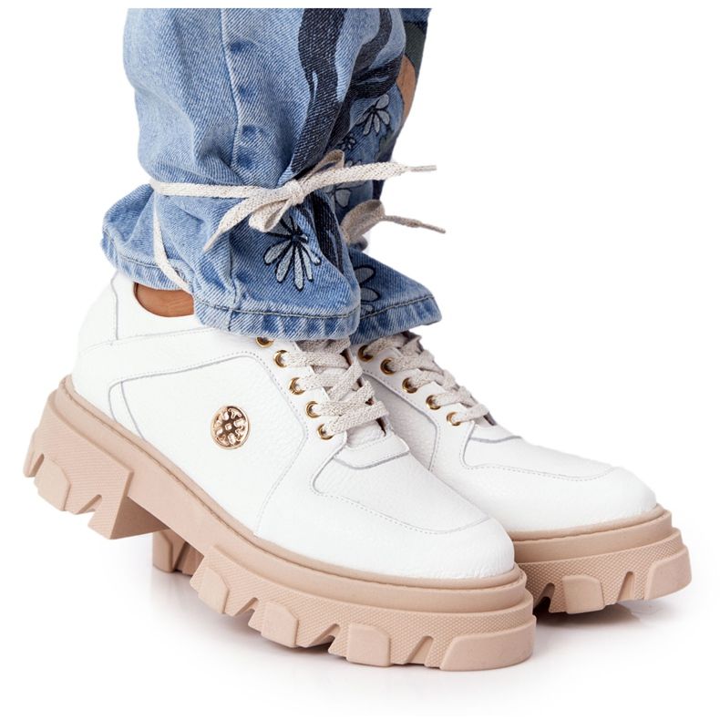 Lewski Shoes Leder Oxfords Lewski Schuhe 3011-0 Weiß