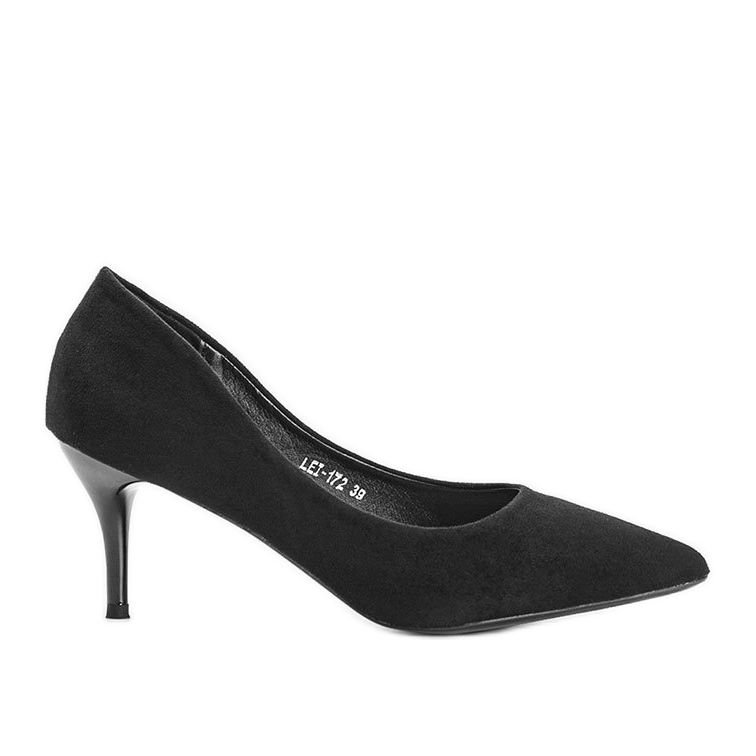 Schwarze Pumps auf Stilettoabsatz aus Öko-Wildleder Anissa