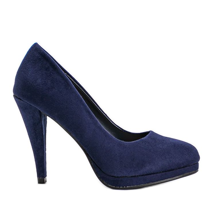 Marineblaue Pumps aus Öko-Wildleder auf der Chana-Plattform