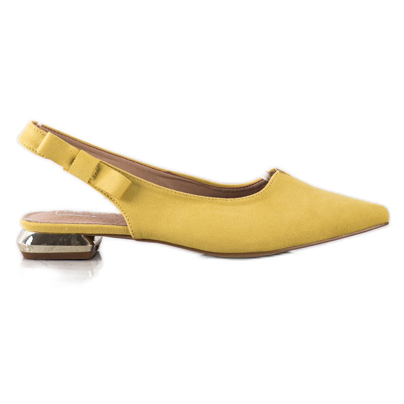 Filippo Gelbe Pumps mit offenem Absatz