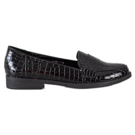 SHELOVET Schwarz lackierte Loafer