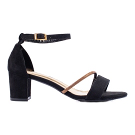 Goodin Elegante Sandalen mit Zirkonia schwarz