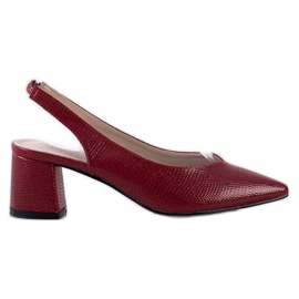 Goodin Stylische Pumps mit freiliegendem Absatz rot