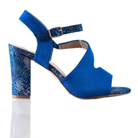 S. BARSKI Sandalen mit dekorativem Absatz S.BARSKI blau