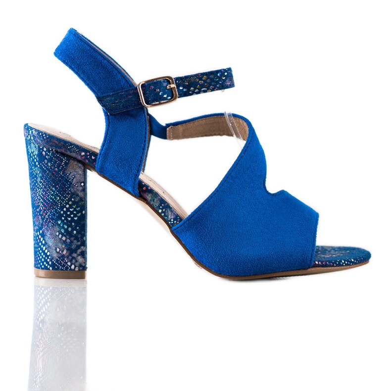 S. BARSKI Sandalen mit dekorativem Absatz S.BARSKI blau