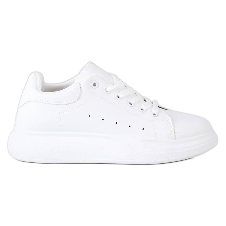 SHELOVET Weiße Turnschuhe auf der Plattform