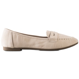 Nio Nio Beige Slipper mit Öko-Leder