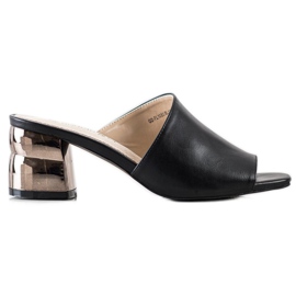 Goodin Hausschuhe mit dekorativem Absatz schwarz