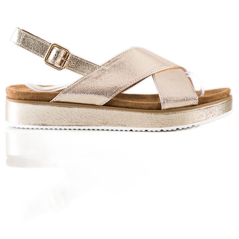 Goodin Goldene Sandalen auf der Plattform