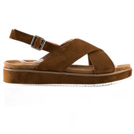 Goodin Braune Sandalen auf der Plattform