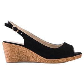 Goodin Lässige Keilsandalen schwarz