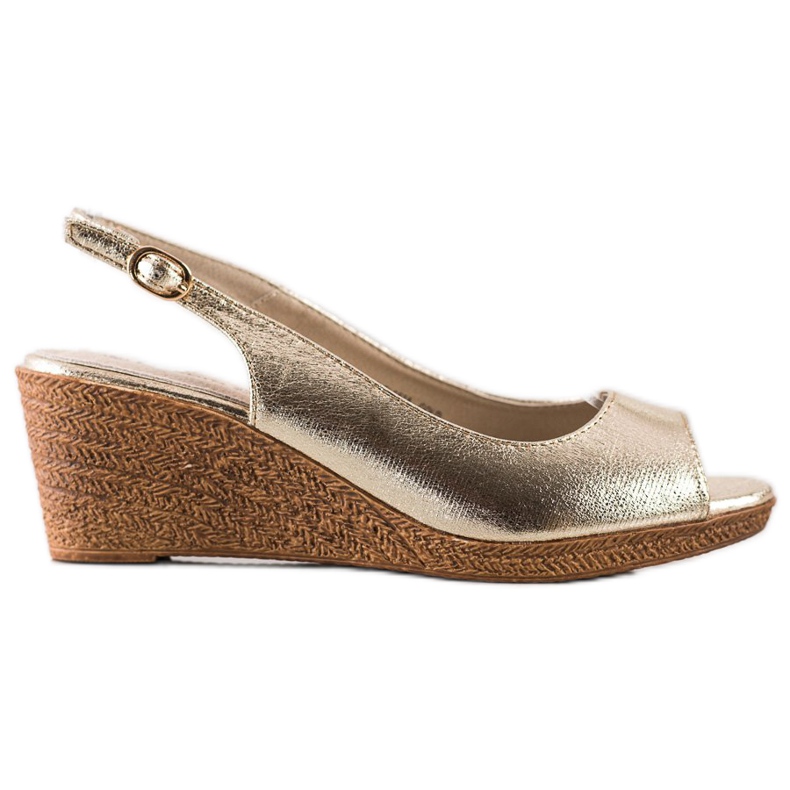 Goodin Lässige Keilsandalen golden