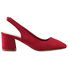 Goodin Slip-On-Pumps mit freiliegender Ferse rot