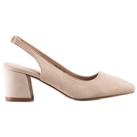 Goodin Slip-On-Pumps mit freiliegender Ferse beige
