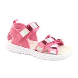 American Club Mädchensandalen Leder Klettverschluss aus dem Arman Club Pink RL44/21 rosa