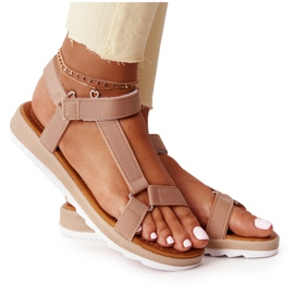 MSMG Damensandalen auf Gummisohle Brown Stranger braun khaki