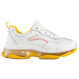 Goodin Leder Turnschuhe weiß