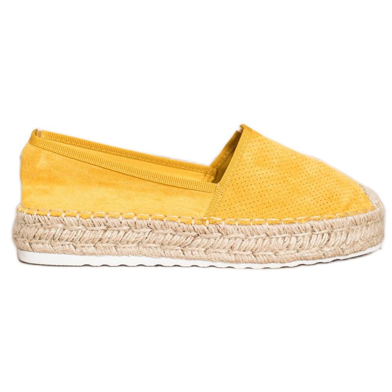 Seastar Durchbrochene Espadrilles mit Wildleder gelb