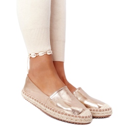 Leder-Espadrilles auf geflochtener Sohle Big Star HH274503 Golden