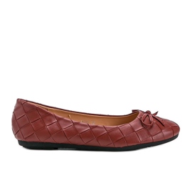 Kaiden rote geflochtene Ballerinas