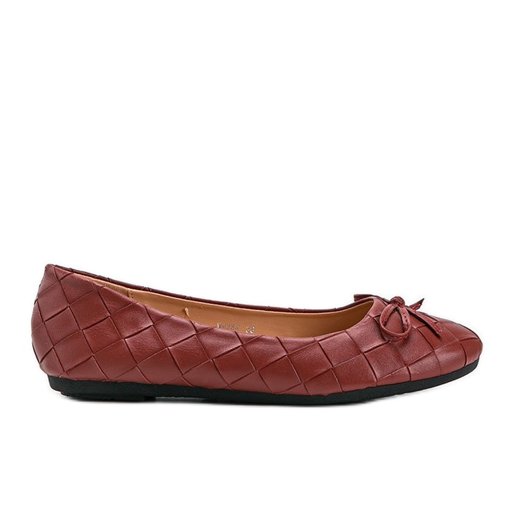 Kaiden rote geflochtene Ballerinas