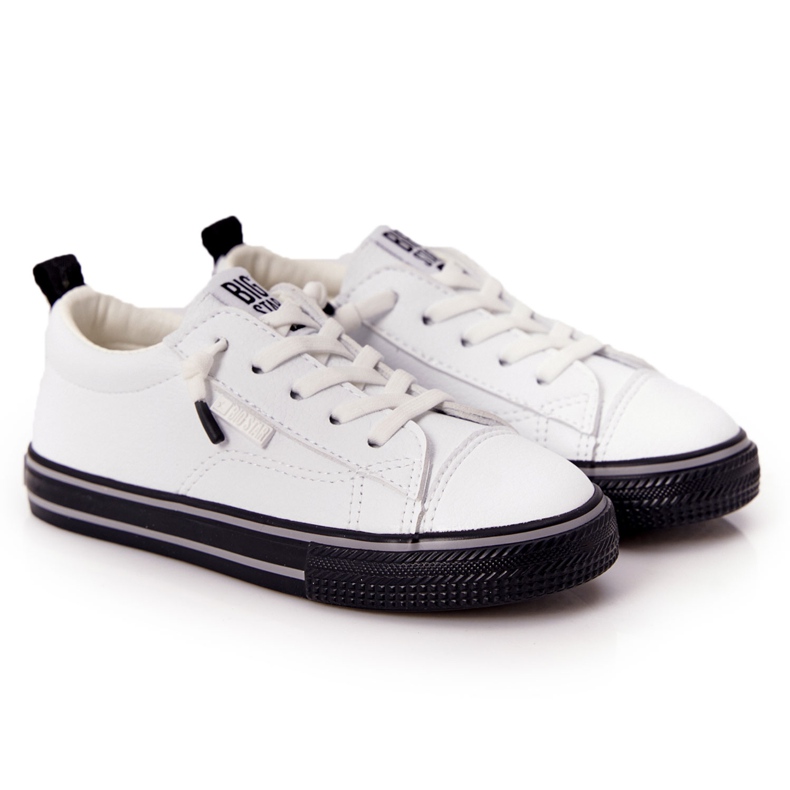 Kinder Sneakers aus Öko-Leder Big Star HH374037 Weiß