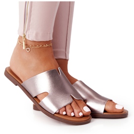 Leder Hausschuhe Sergio Leone Sk 063 Silber