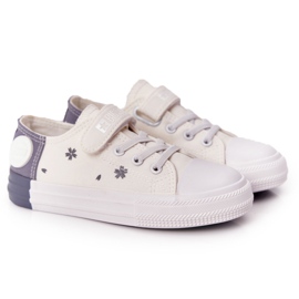 Kinder Sneaker mit Klettverschluss Big Star HH374052 Weiß-Grau