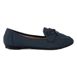 Diamantique Loafer aus Öko-Leder blau