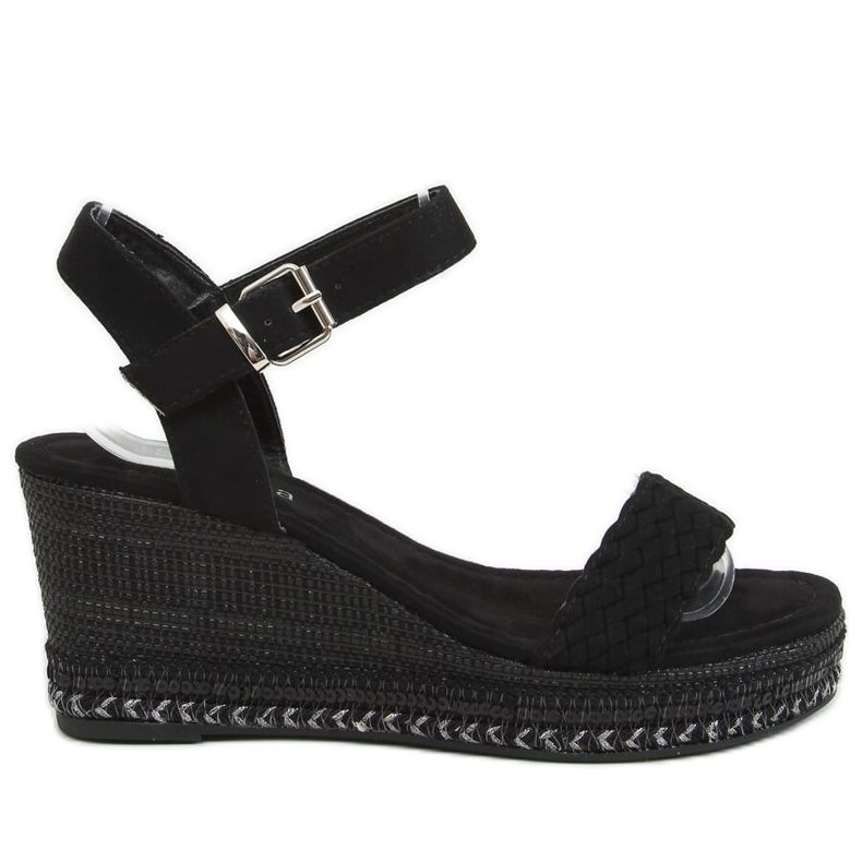 Schwarz LL-31 Schwarze Keilsandalen