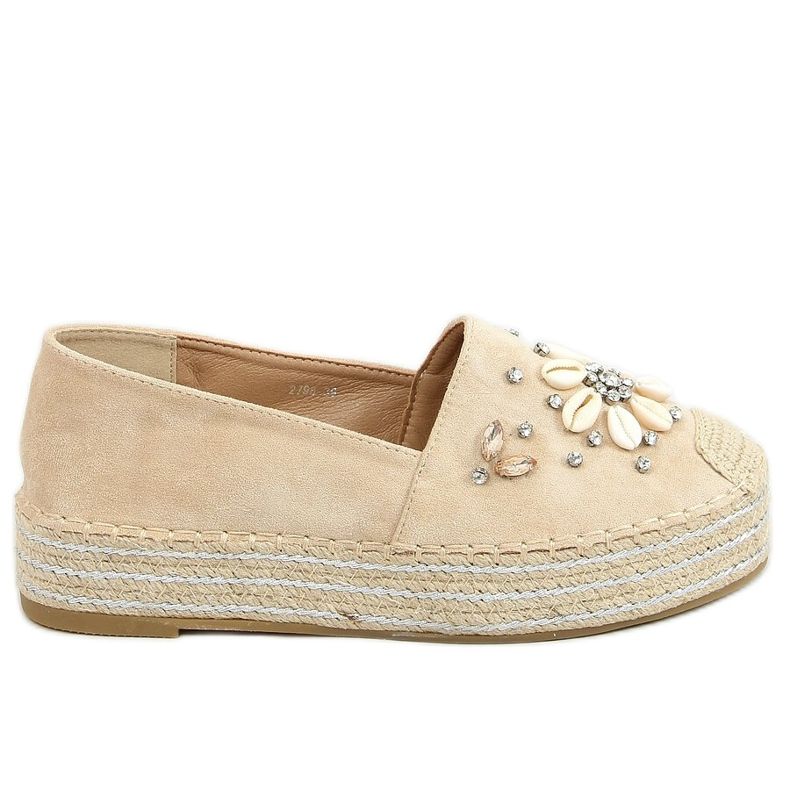 Beige Espadrilles mit Muscheln 2798 Beige