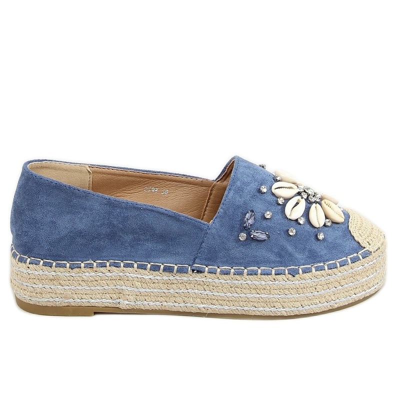 Blaue Espadrilles mit Muscheln 2798 Blau
