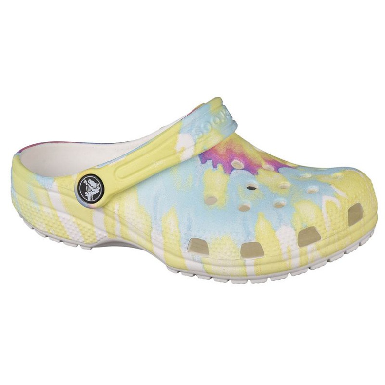 Crocs Classic Tie-Dye Graphic K Clog Jr 205451-94S mehrfarbig gelb