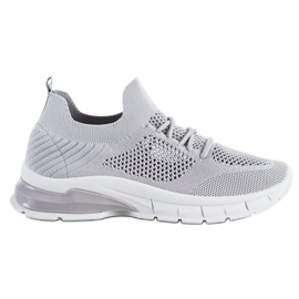 Filippo Schnürsneaker mit Lochmuster grau