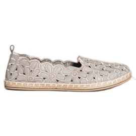 SHELOVET Espadrilles mit Blumenmuster beige