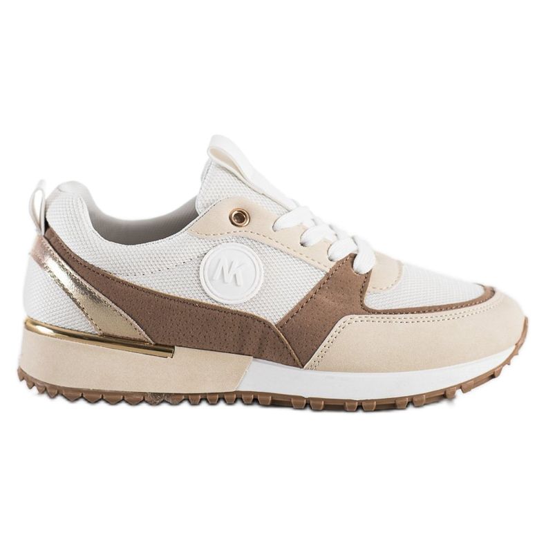 SHELOVET Modische Sneaker in WEISS UND BEIGE weiß