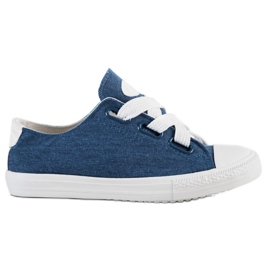 SHELOVET Stylische gebundene Sneakers blau