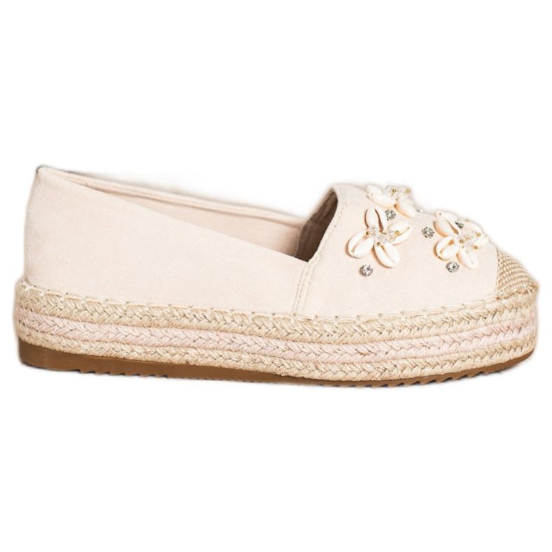 Seastar Espadrilles mit Muscheln beige