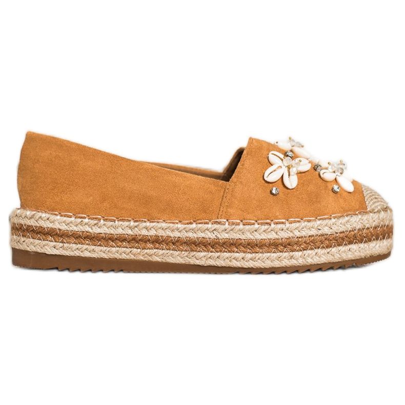 Seastar Espadrilles mit Muscheln braun