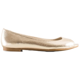 Goodin Lässige Pumps mit offener Zehenpartie golden