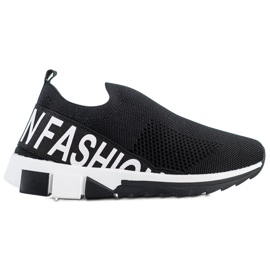 Filippo Modische Slip-On-Sneakers schwarz