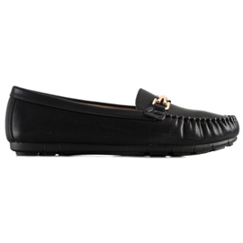 Fama Klassische schwarze Loafer