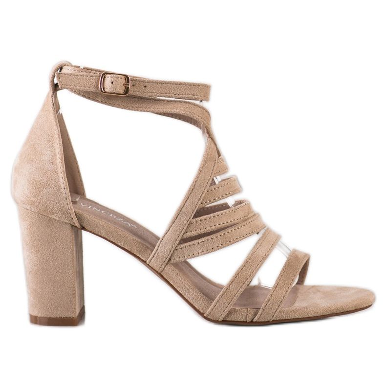 VINCEZA Riemchensandalen beige