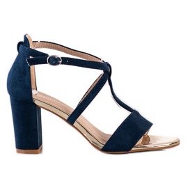 Stylische Sandalen an der VINCEZA Bar navy blau