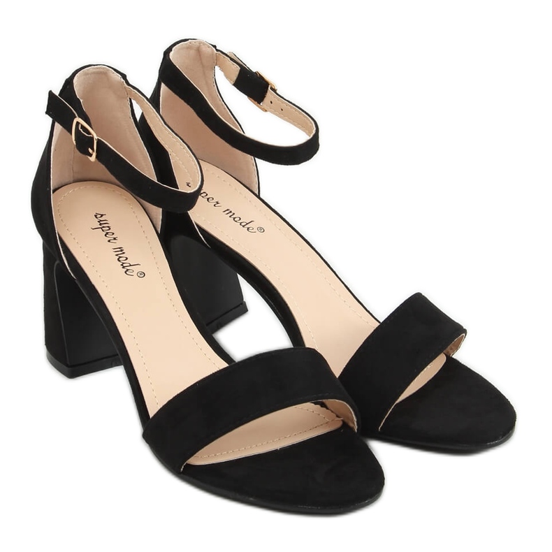 Schwarze Sandalen mit hohen Absätzen 8741 Black