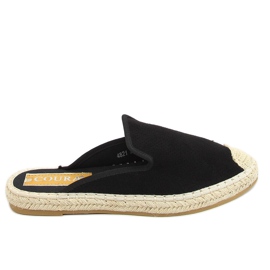 Schwarze Damen Espadrilles schwarz 4821 Black