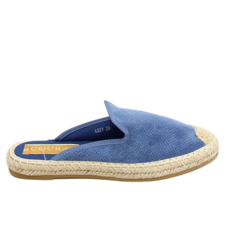 Blau 4821 Blaue Espadrilles Damenhausschuhe