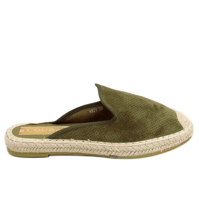 Grün 4821 Grüne Espadrilles Damenhausschuhe
