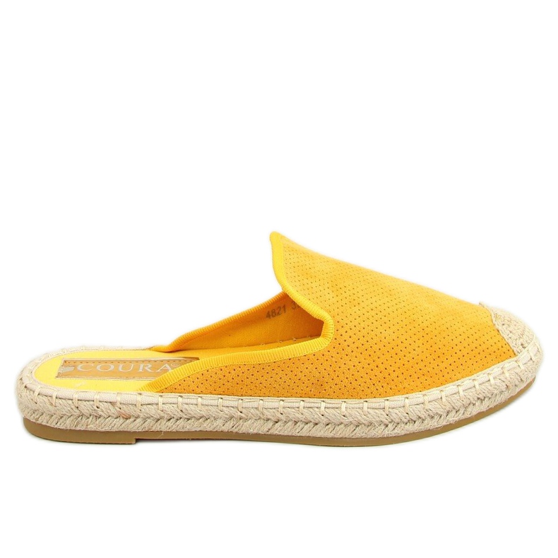Damen Hausschuhe Honig Espadrilles 4821 Gelb
